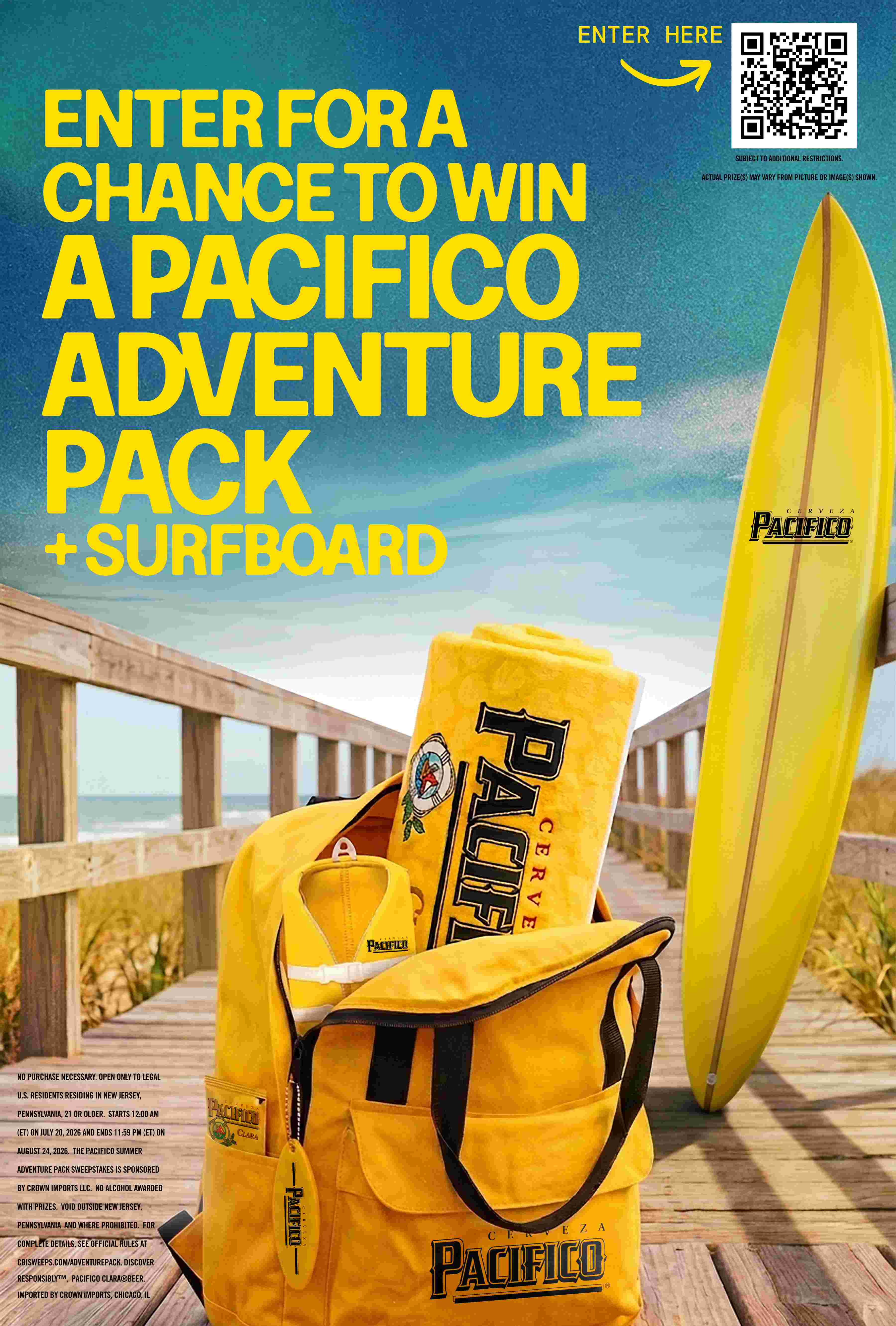 Pacifico Summer Adventure Pack Sweepstakes
